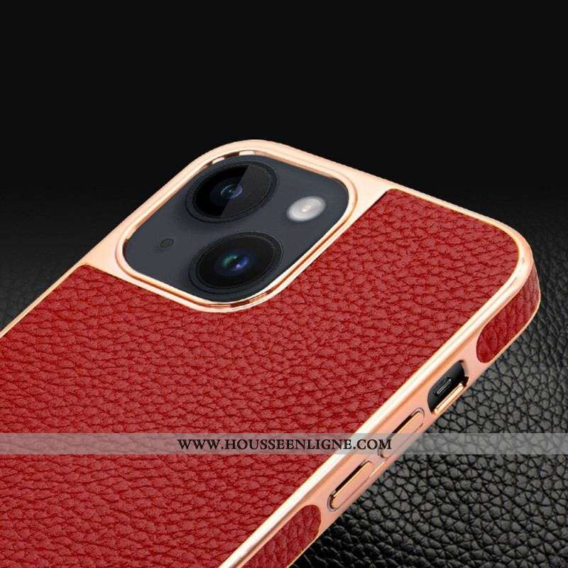 Coque iPhone 14 Plus Effet Cuir Litchi VIETAO