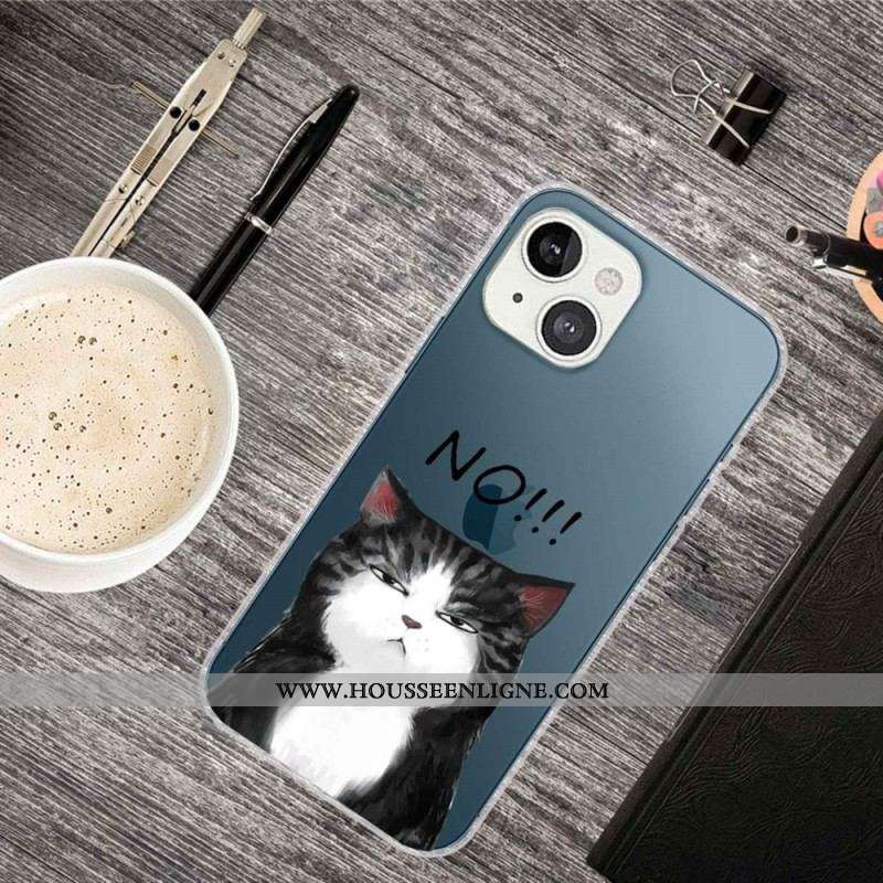 Coque iPhone 14 Plus Silicone Chat No