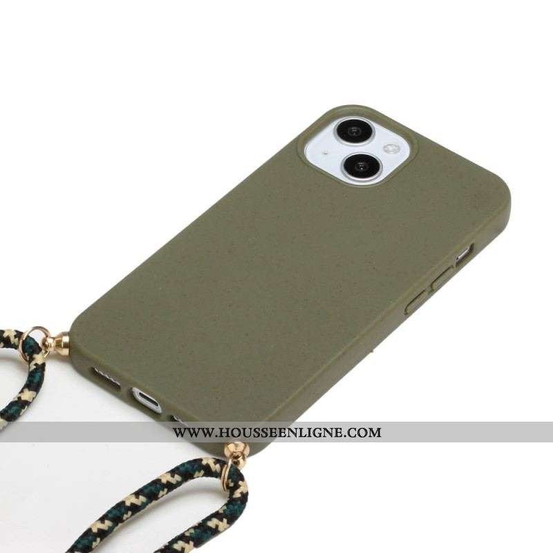 Coque iPhone 14 Plus Silicone avec Cordon Coloré