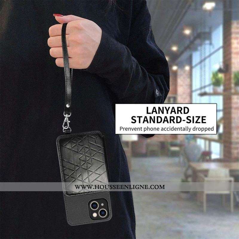 Coque iPhone 14 Plus Simili Cuir Pochette Porte-Cartes