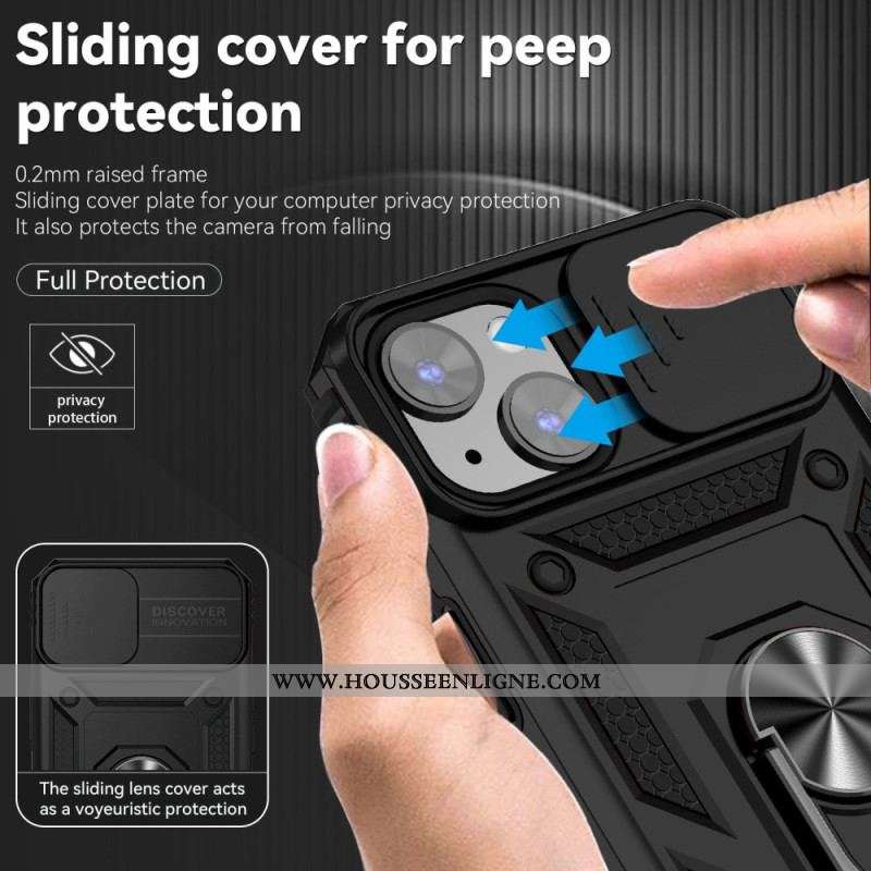 Coque iPhone 14 Plus Support et Protège-Lentilles Design