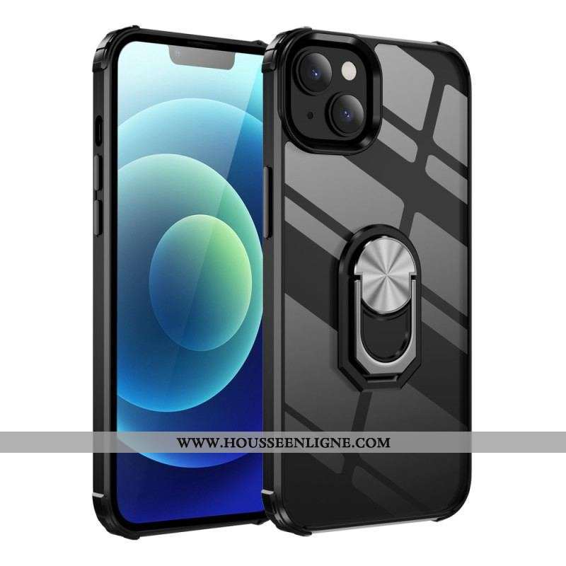 Coque iPhone 14 Plus Transparente avec Anneau-Support