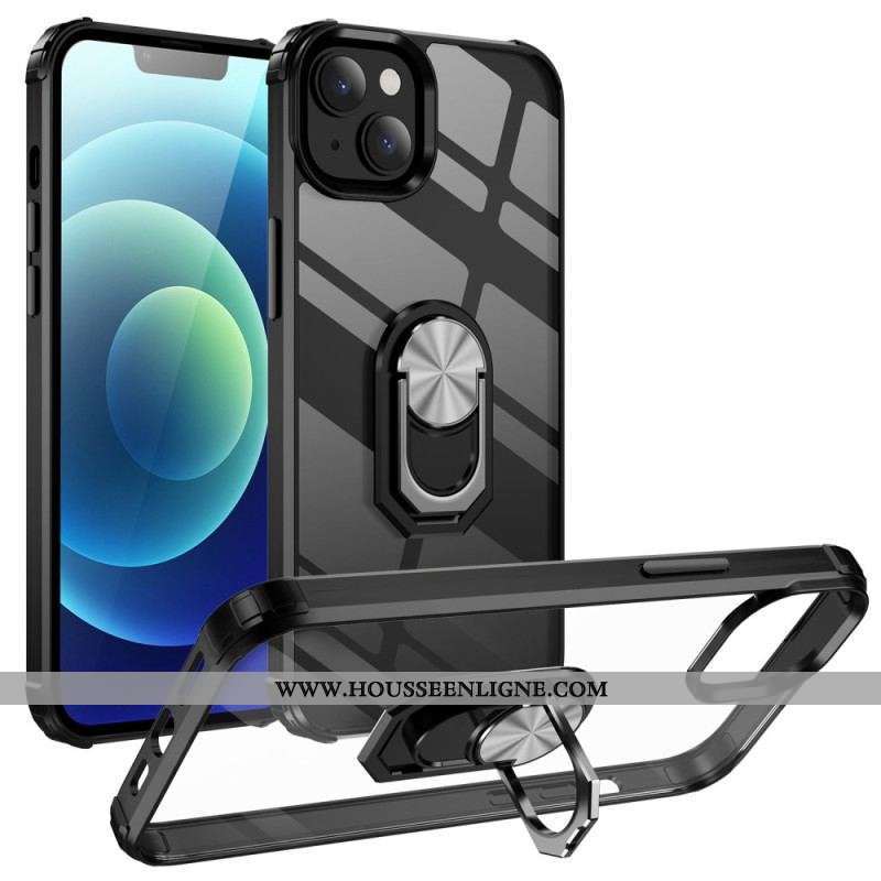 Coque iPhone 14 Plus Transparente avec Anneau-Support