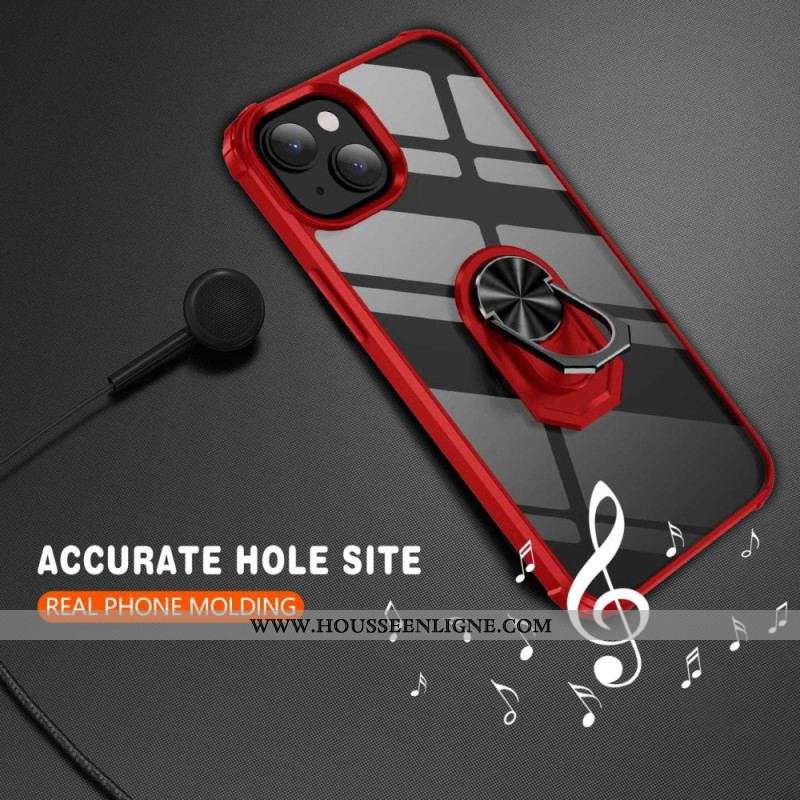Coque iPhone 14 Plus Transparente avec Anneau-Support