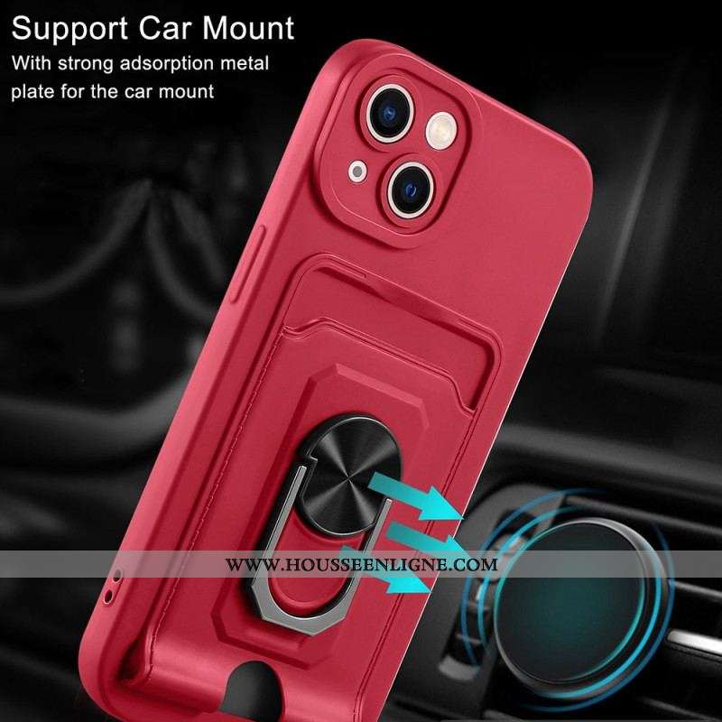 Coque iPhone 14 Plus à Cordon avec Porte-Carte et Anneau-Support