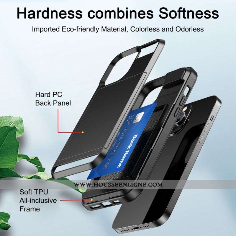Coque iPhone 14 Porte-Carte à Glissière