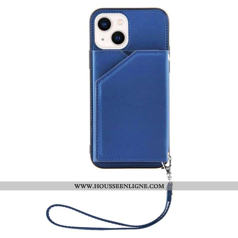 Coque iPhone 14 Porte-Cartes à Lanière
