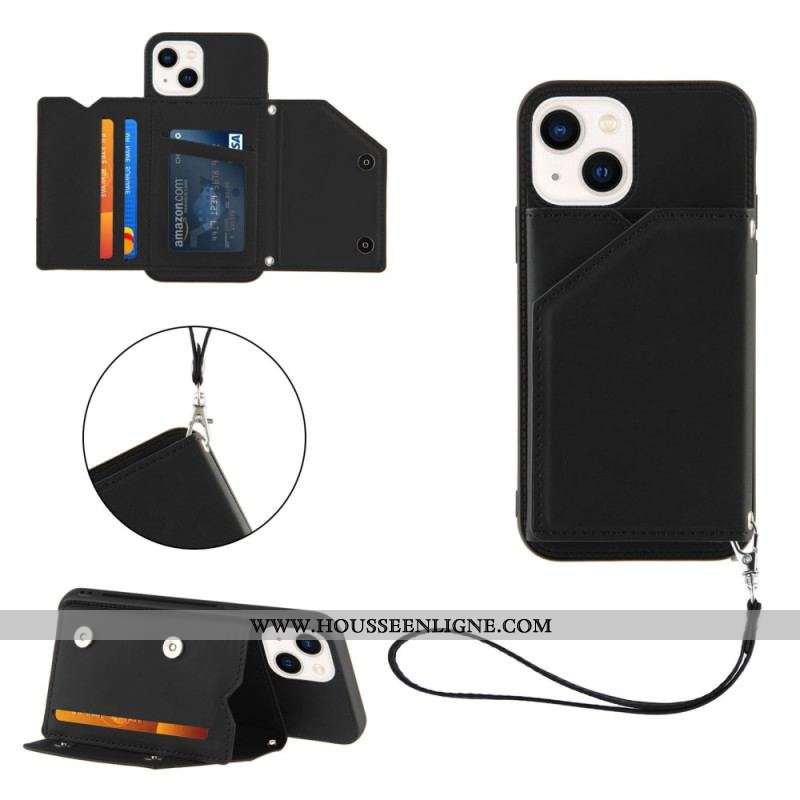Coque iPhone 14 Porte-Cartes à Lanière
