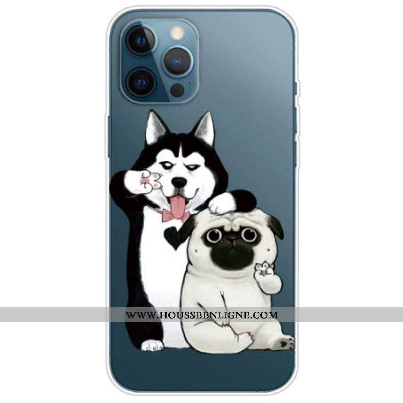 Coque iPhone 14 Pro Drôles de Chiens