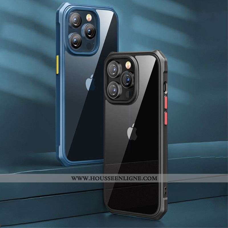 Coque iPhone 14 Pro Hybride Boutons Colorés