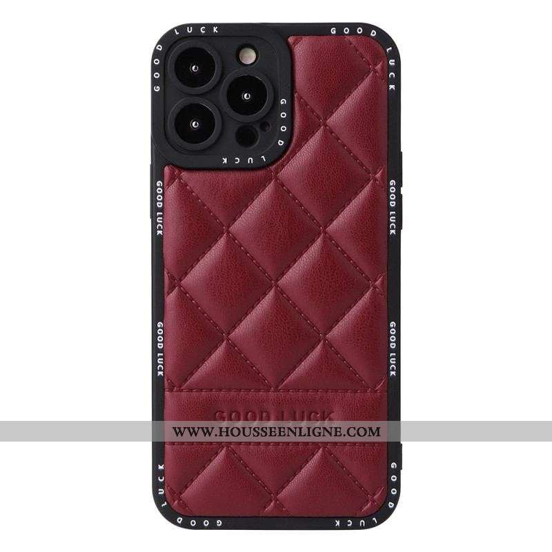 Coque iPhone 14 Pro Matelassée Good Luck