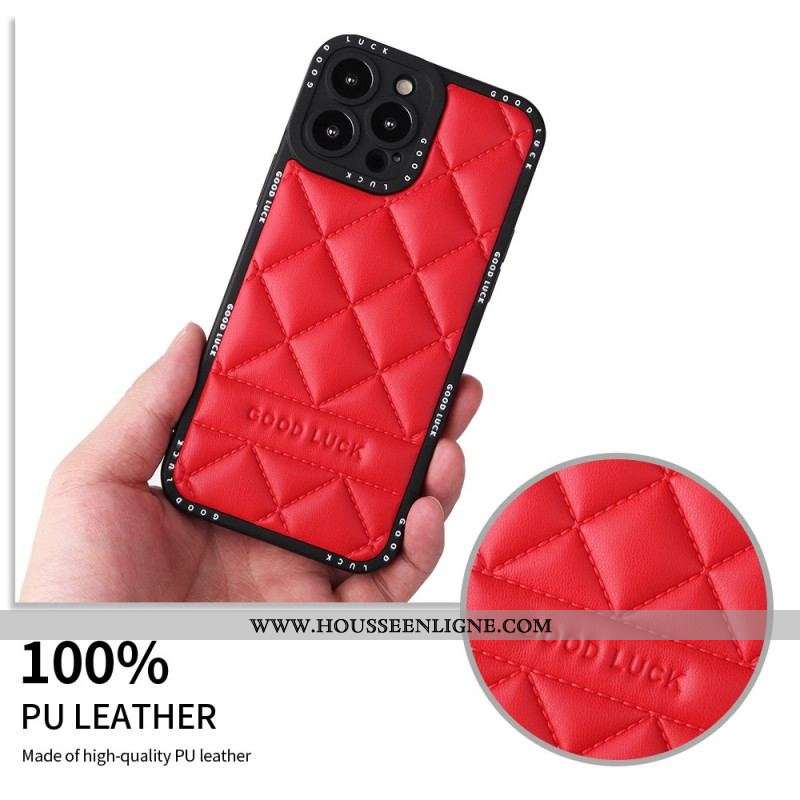 Coque iPhone 14 Pro Matelassée Good Luck