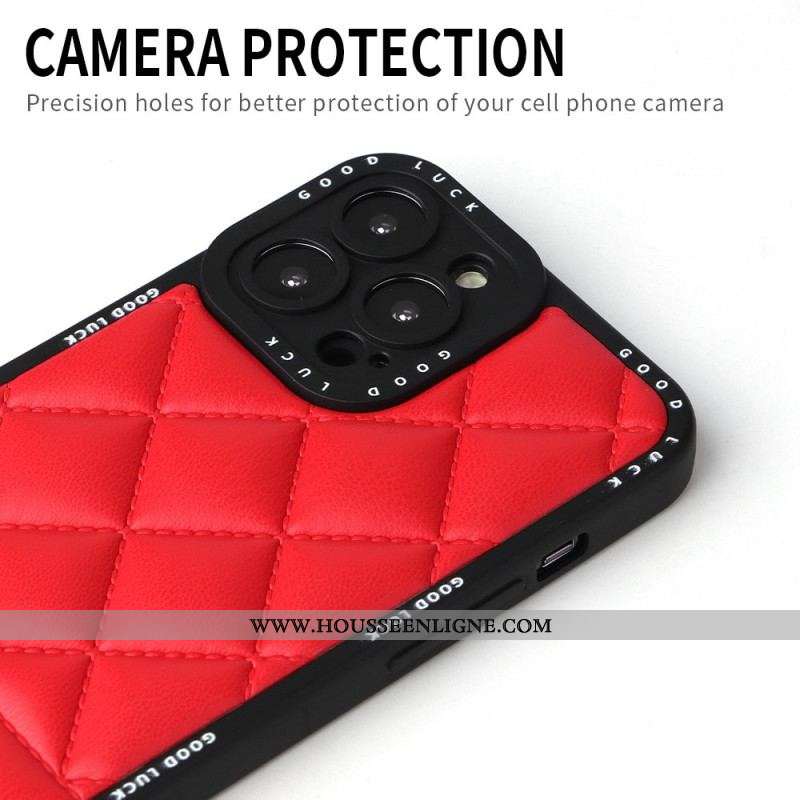 Coque iPhone 14 Pro Matelassée Good Luck