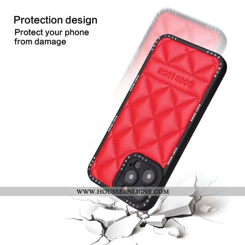 Coque iPhone 14 Pro Matelassée Good Luck