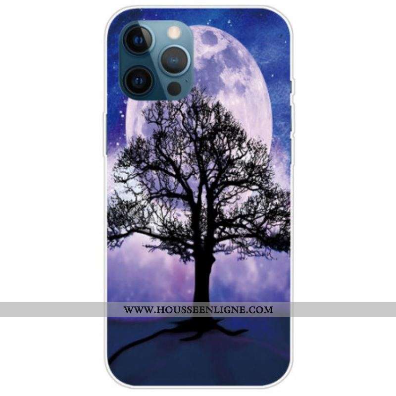 Coque iPhone 14 Pro Max Arbre sous la Lune