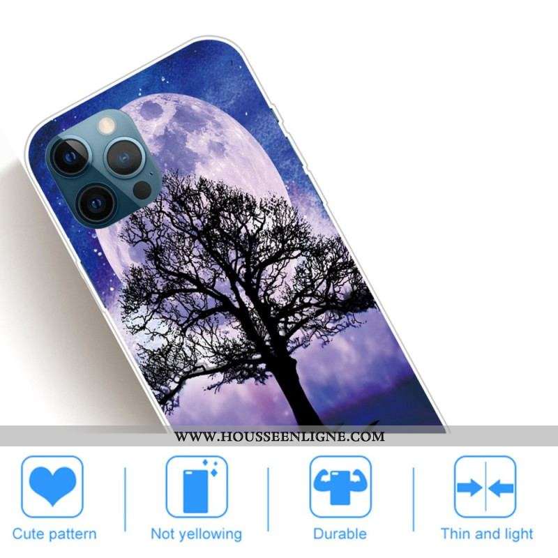 Coque iPhone 14 Pro Max Arbre sous la Lune