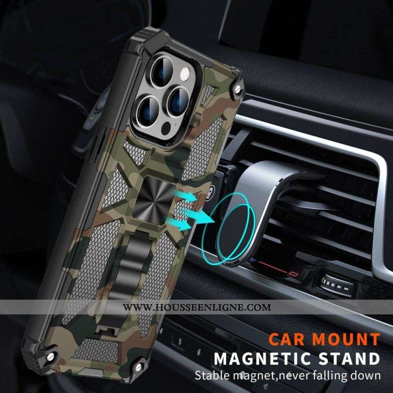 Coque iPhone 14 Pro Max Camouflage Support Amovible