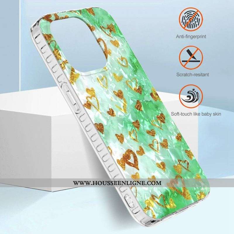 Coque iPhone 14 Pro Max Coeurs Stylés