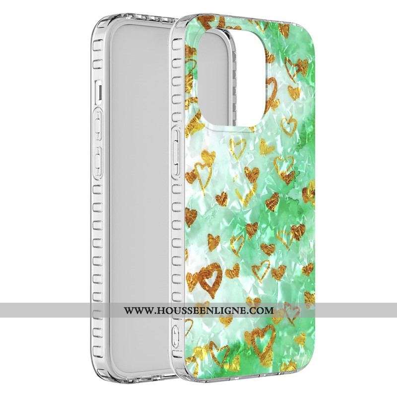 Coque iPhone 14 Pro Max Coeurs Stylés