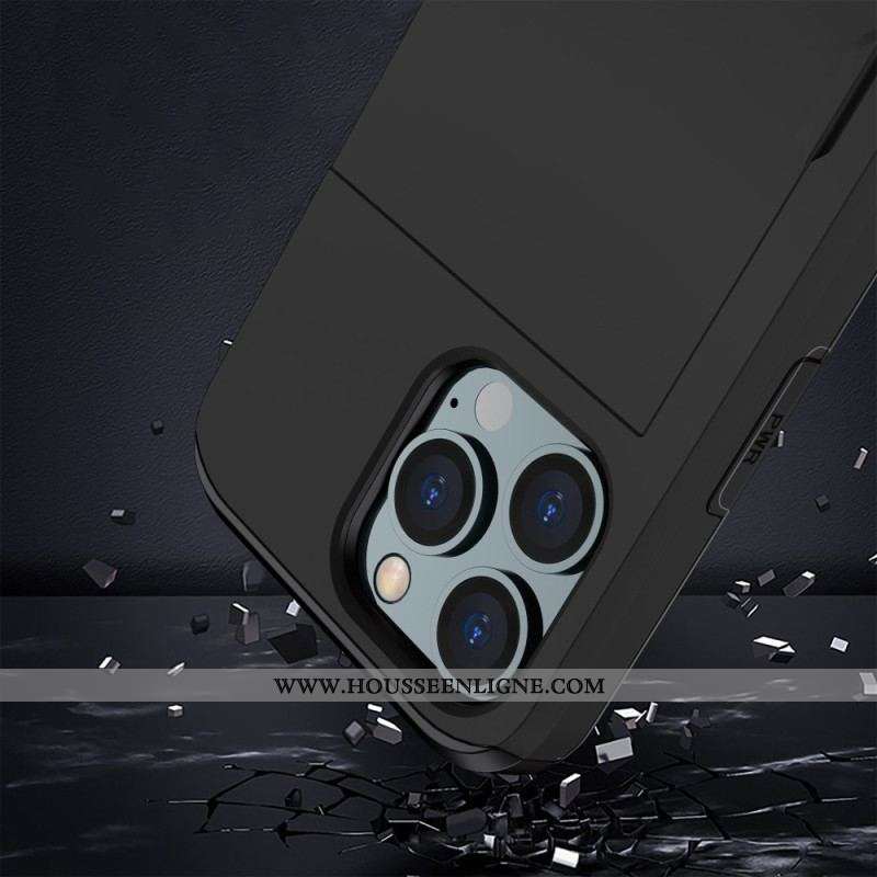 Coque iPhone 14 Pro Max Deux Porte-Cartes à Glissière