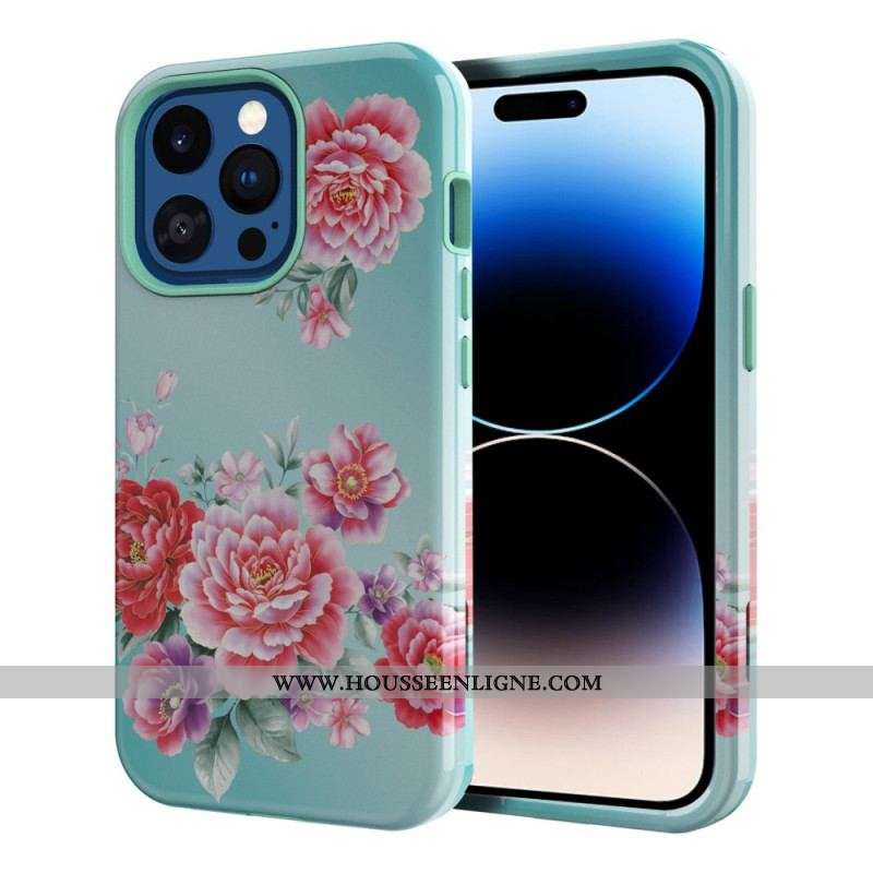 Coque iPhone 14 Pro Max Fleurs Vintage