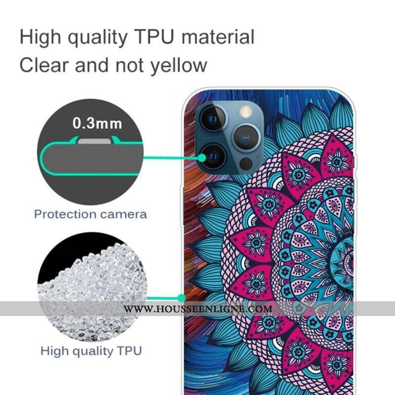 Coque iPhone 14 Pro Max Mandala Coloré