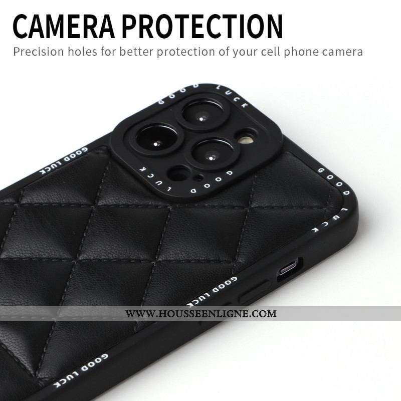 Coque iPhone 14 Pro Max Matelassée Good Luck