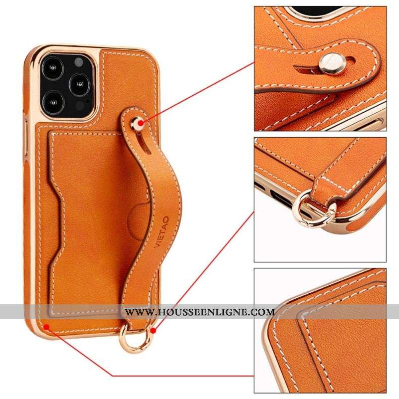 Coque iPhone 14 Pro Max Porte-Carte avec Sangle Support Vietao
