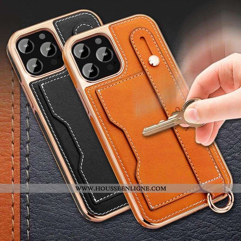 Coque iPhone 14 Pro Max Porte-Carte avec Sangle Support Vietao