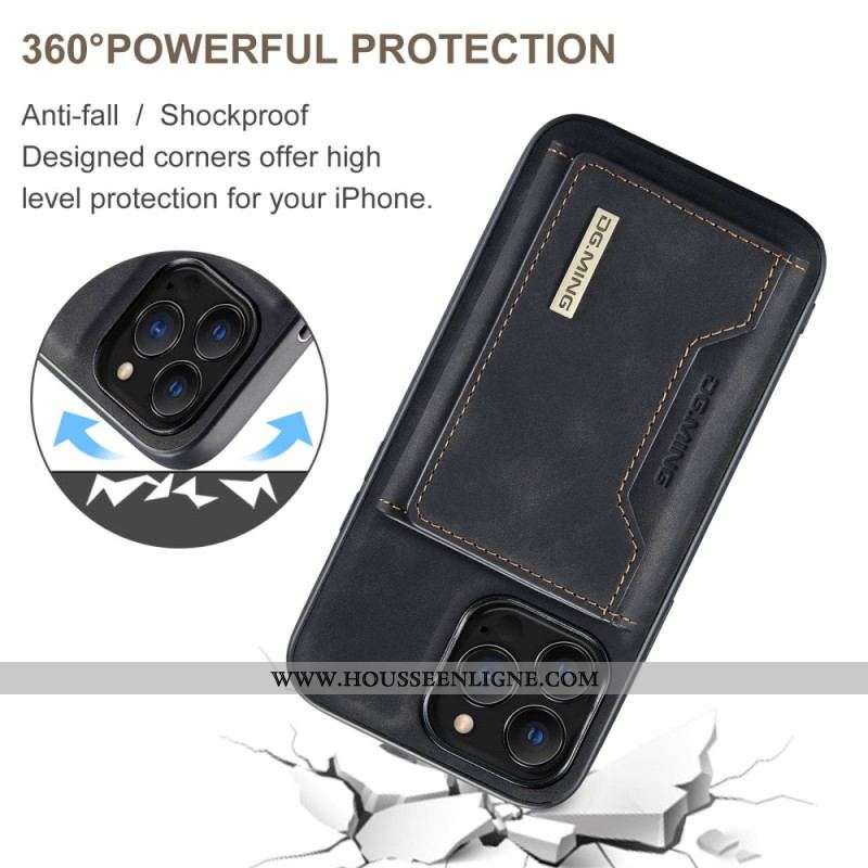 Coque iPhone 14 Pro Max Porte-Cartes Détachable DG.MING