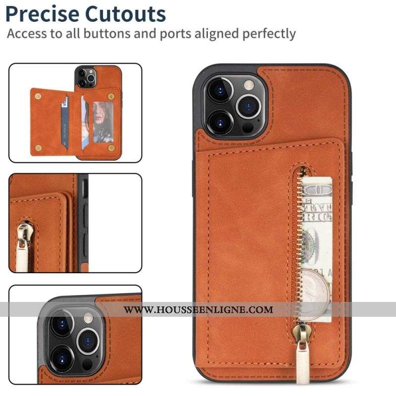 Coque iPhone 14 Pro Max Portefeuille Support Mains Libres