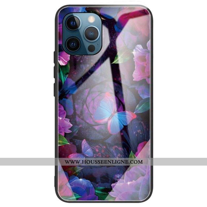 Coque iPhone 14 Pro Max Verre Trempé Papillons