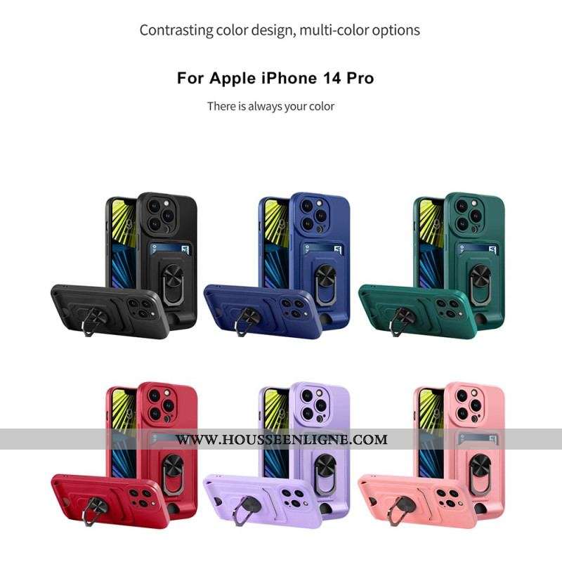 Coque iPhone 14 Pro Max à Cordon Porte-Carte et Support