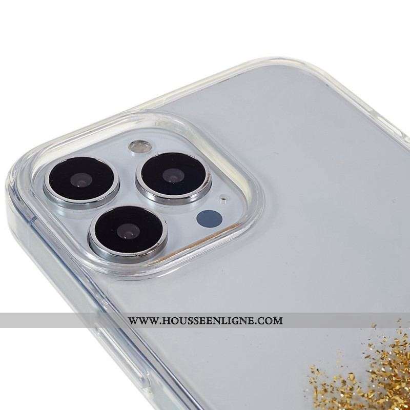 Coque iPhone 14 Pro Paillettes Art