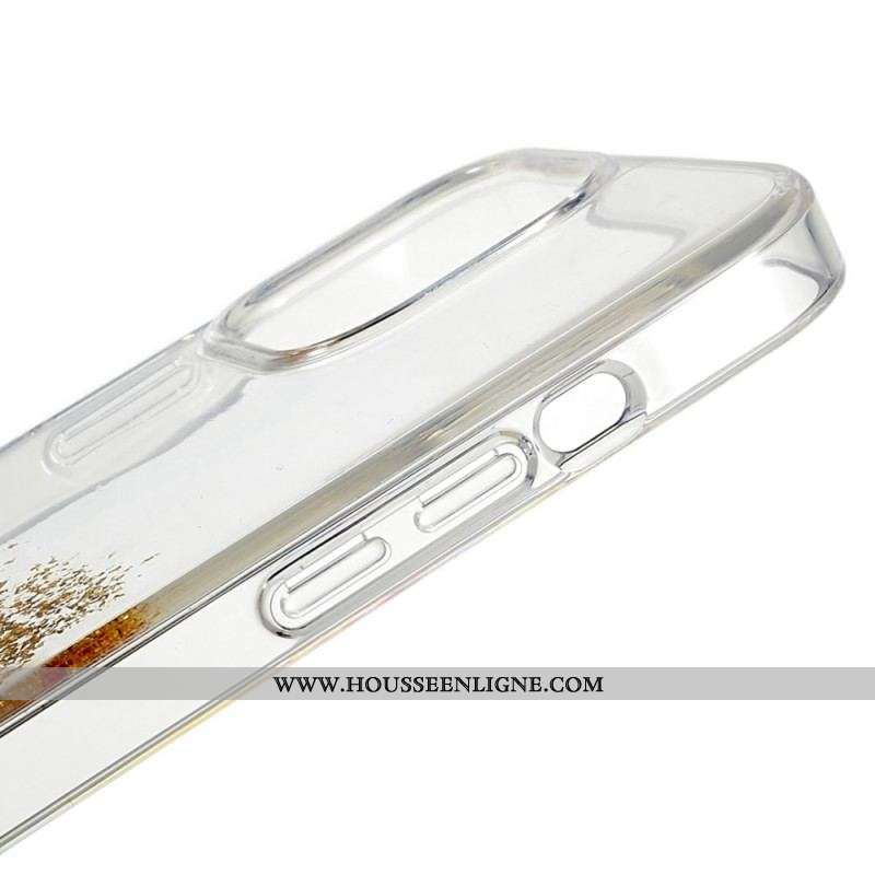 Coque iPhone 14 Pro Paillettes Art