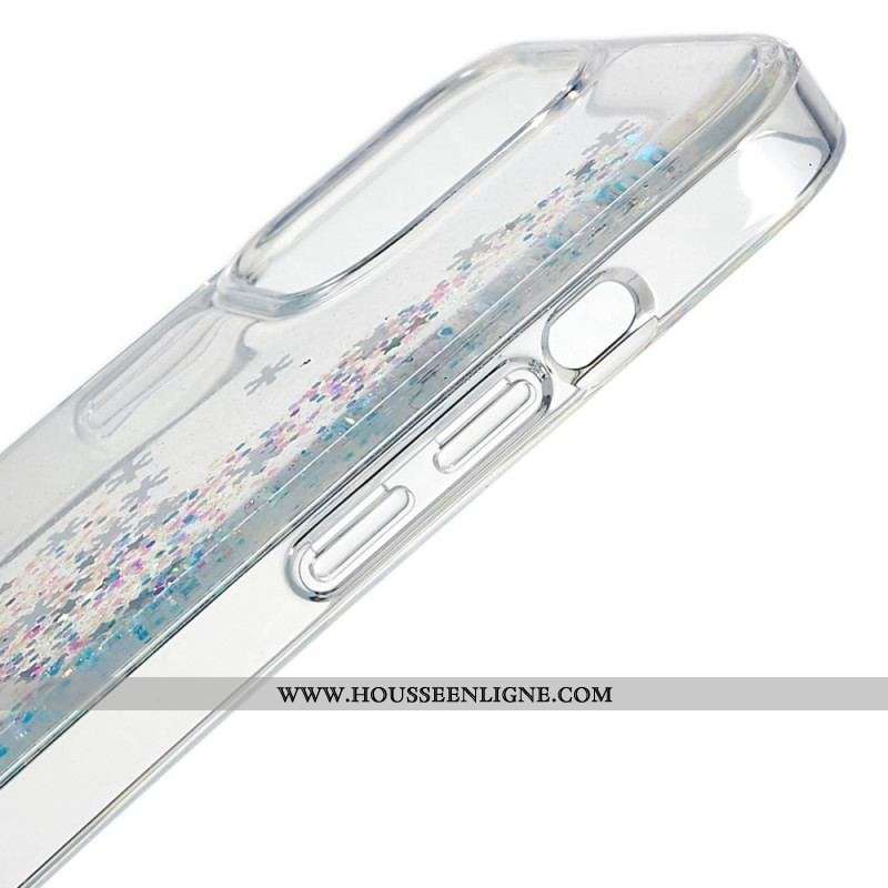 Coque iPhone 14 Pro Paillettes Flocons