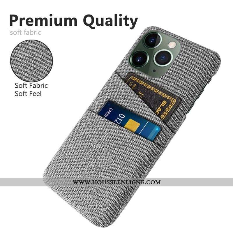 Coque iPhone 14 Pro Porte-Cartes Tissu