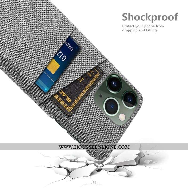 Coque iPhone 14 Pro Porte-Cartes Tissu