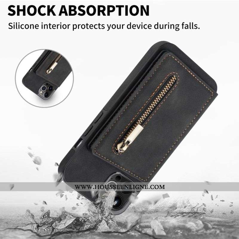 Coque iPhone 14 Pro Portefeuille Support Mains Libres