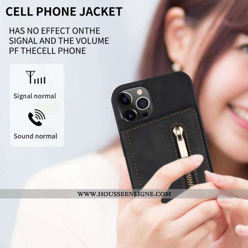 Coque iPhone 14 Pro Portefeuille Support Mains Libres