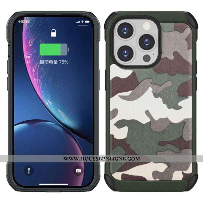 Coque iPhone 14 Pro Renforcée Camouflage
