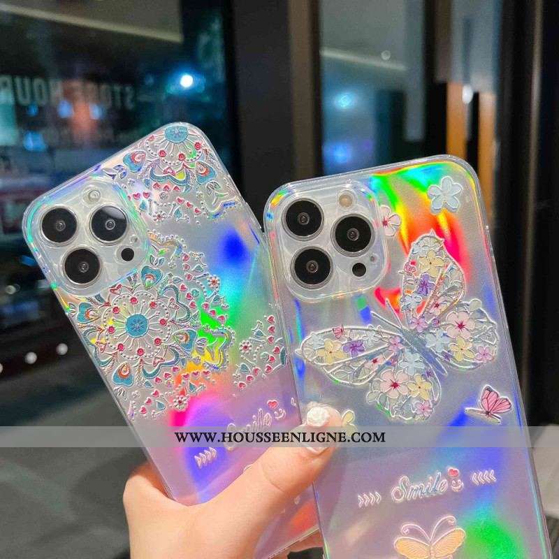 Coque iPhone 14 Pro Silicone Laser Motif