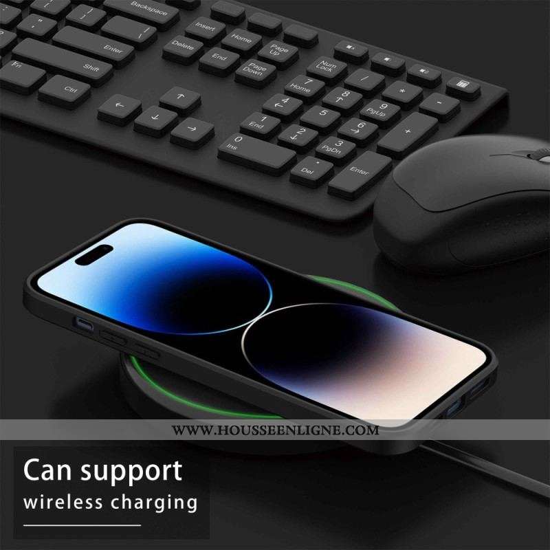 Coque iPhone 14 Pro Simili Cuir Rétro