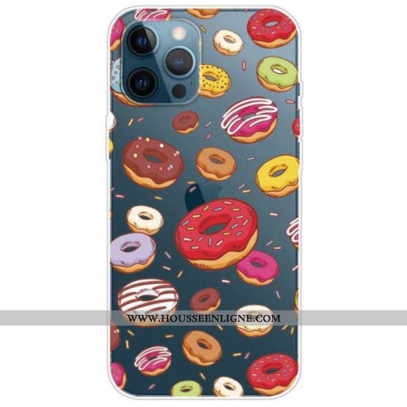 Coque iPhone 14 Pro Transparente Donuts