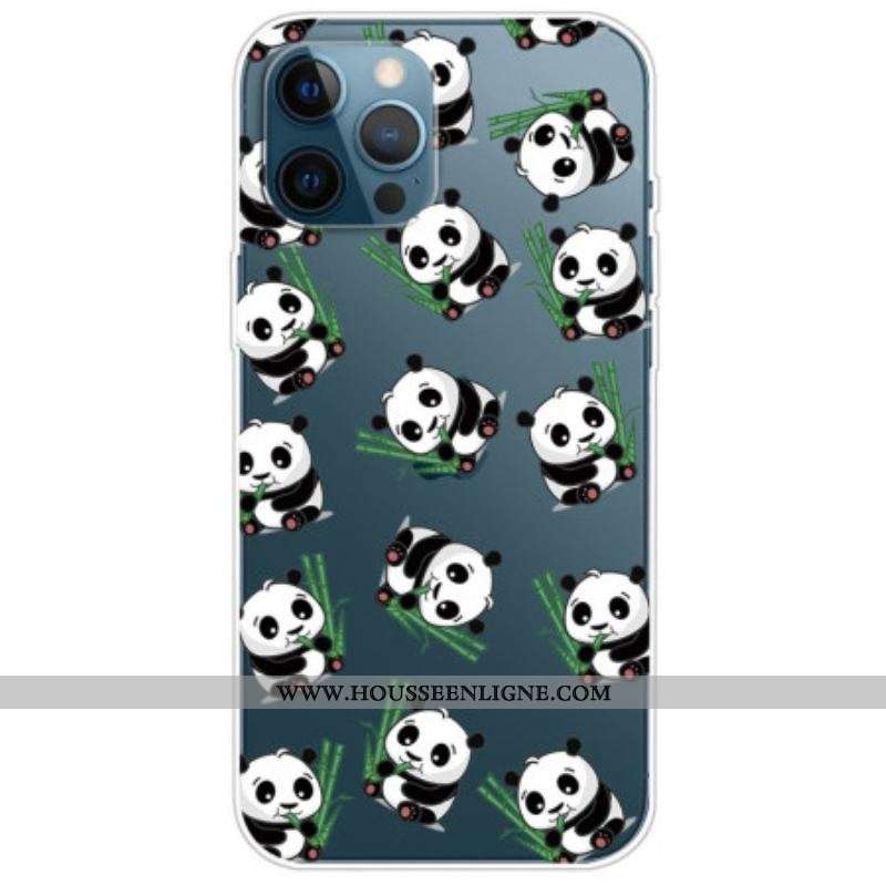 Coque iPhone 14 Pro Transparente Petits Pandas