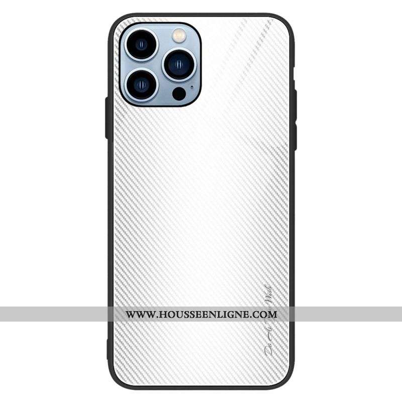 Coque iPhone 14 Pro Verre Trempé Fibre Carbone Classique
