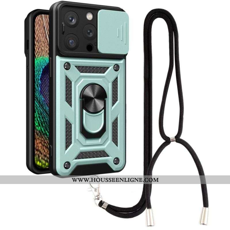Coque iPhone 14 Pro à Cordon avec Anneau-Support