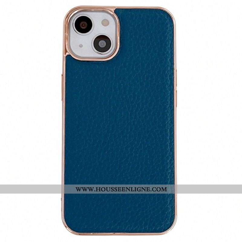 Coque iPhone 14 Stars Series Cuir Véritable