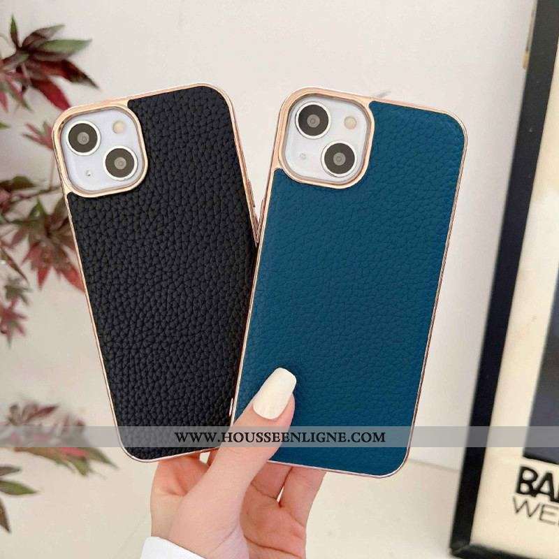 Coque iPhone 14 Stars Series Cuir Véritable