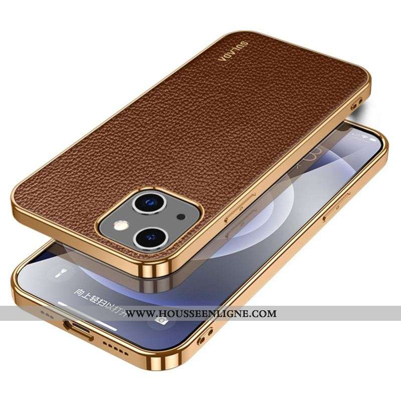 Coque iPhone 14 Style Cuir SULADA